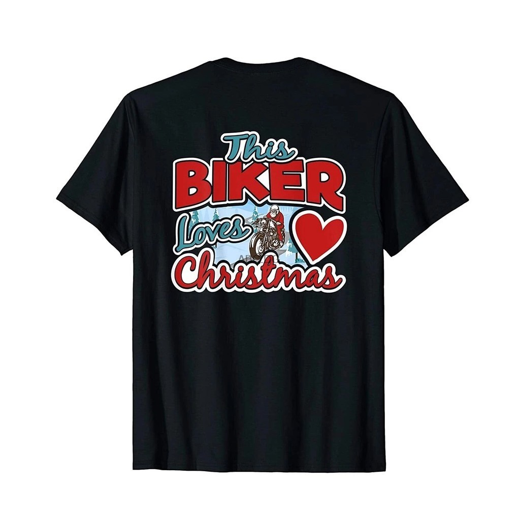 This Biker Loves Christmas Santa Motorcycle Shirt เสื้อยืด