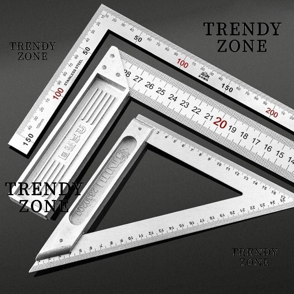 Trendyzone ไม้บรรทัดสเตนเลส สเกล 90 องศา 30 50 ซม. สําหรับงานไม้
