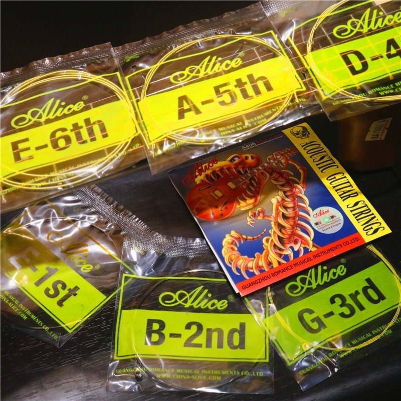 ชุดสายกีต้าร์โปร่งพื้นบ้าน Alice A406 Series