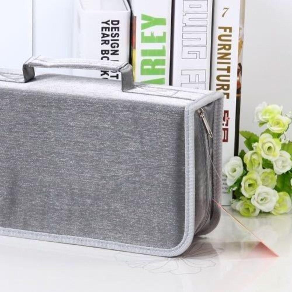 Fashionhubz CD Storage Bag, 128 Disc Binder Travel Disc Box, Car Mount Zipper Waterproof Booklet DVD Storage Bag Album ราคา ถูกที่สุด ดีลบีเคเค แกลเลอรีภาพที่ 5
