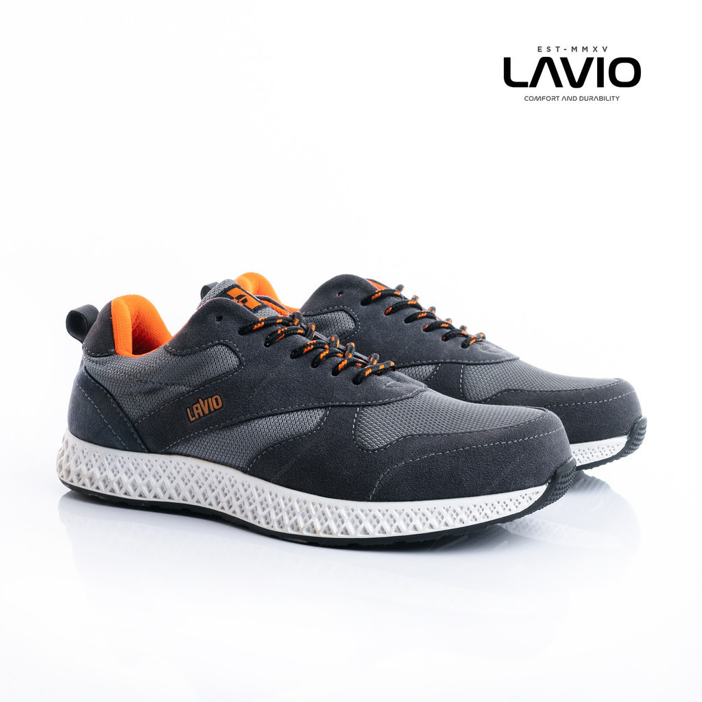 Original รองเท้าผ้าใบผู้ชายหัวเหล็ก เท่ อินเทรนด์ lavio alden รองเท้าเซฟตี้หัวเหล็ก