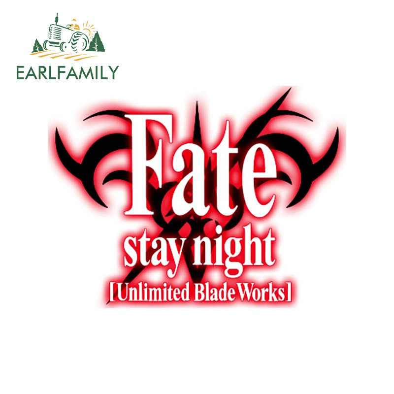 Earlfamily สติกเกอร์ไวนิล ลายโลโก้ Fate Zero กันน้ํา กันรอยขีดข่วน สําหรับติดตกแต่งรถยนต์ รถจักรยานยนต์ เซิร์ฟบอร์ด 13 ซม. x 9.7 ซม.