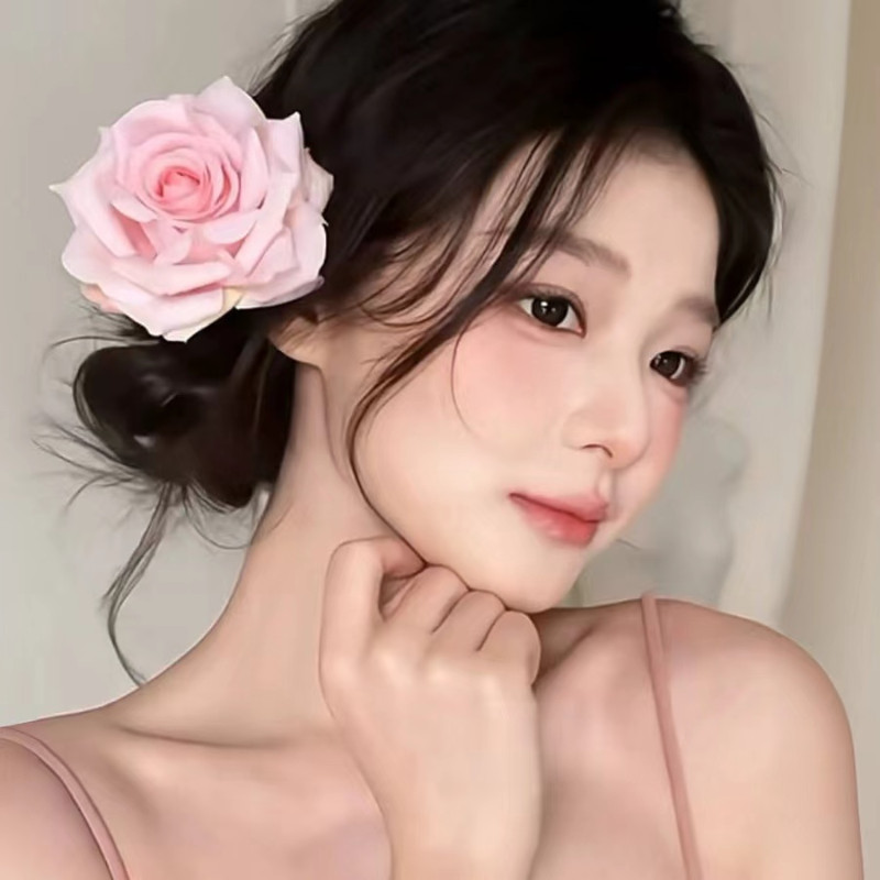 ใหม่ กิ๊บติดผม รูปดอกกุหลาบ หรูหรา สไตล์เกาหลี เครื่องประดับผมหน้าม้า แฟชั่นสําหรับผู้หญิง