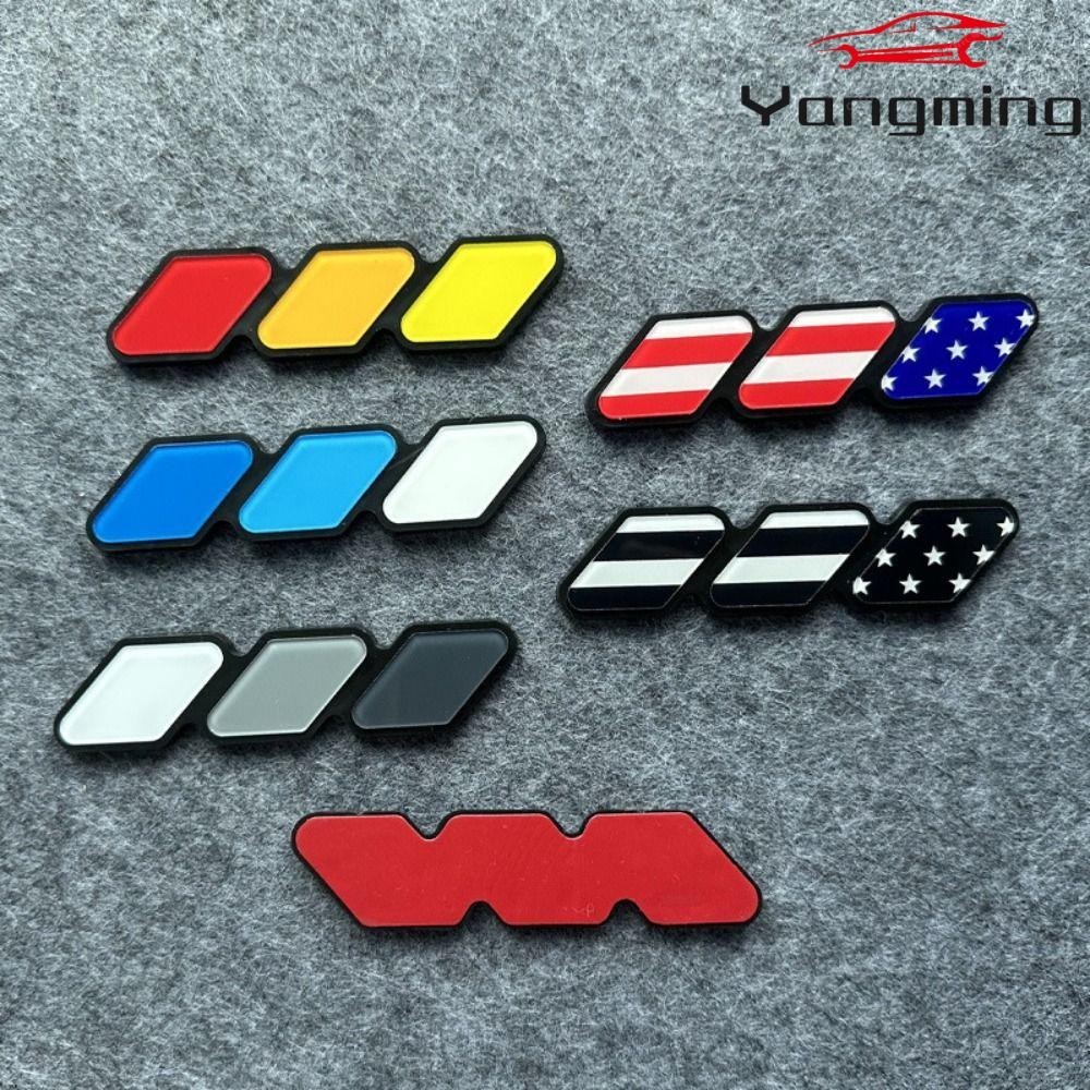 Yangming แถบตราสัญลักษณ์ ABS กันชน ทนทาน สําหรับตกแต่ง Toyota Tacoma 4Runner Tundra Highlande 3 ชิ้น