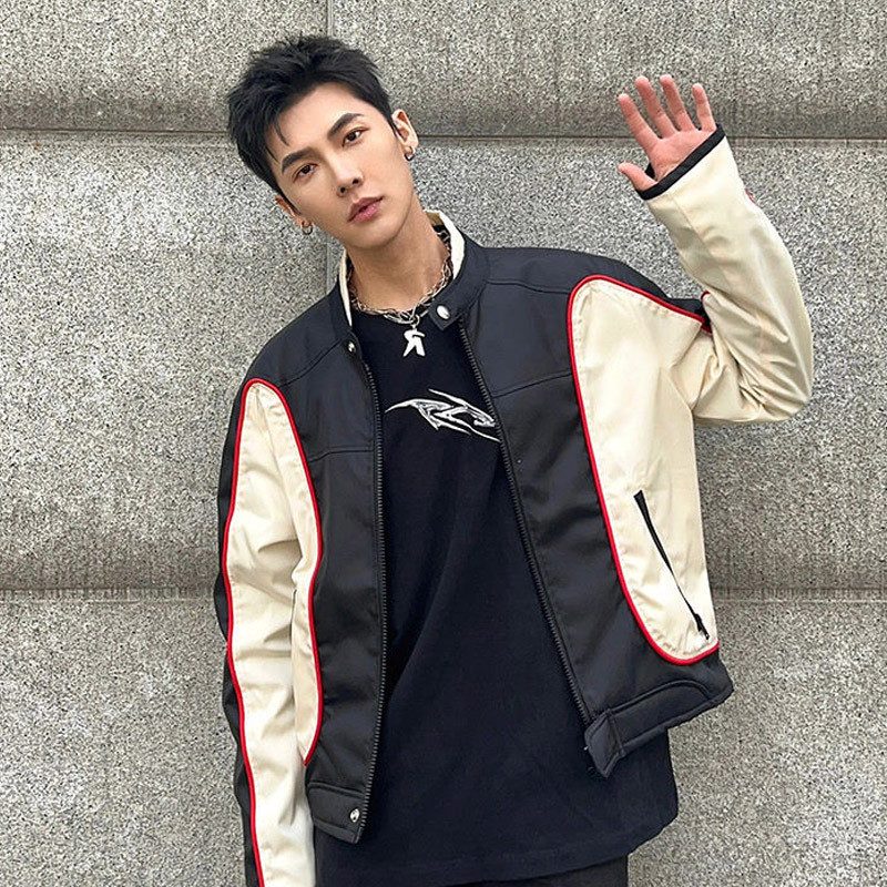 เสื้อแจ็กเก็ต เสื้อนักบิน สไตล์อเมริกันเรโทร สําหรับผู้ชาย และคู่รัก