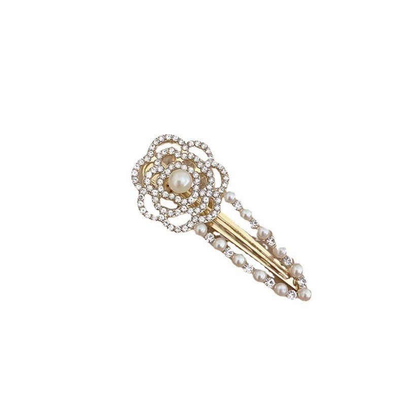 Mauropoli [คลังสินค้าพร้อม] คลิปข้างดอกกุหลาบหรูหรากิ๊บติดผมหน้าม้าเข้ากันทั้งหมดกิ๊บติดผมหักคลิปแบนกิ๊บมุกปากเป็ดคลิปด้านข้างเครื่องประดับผม - รูปที่ 7