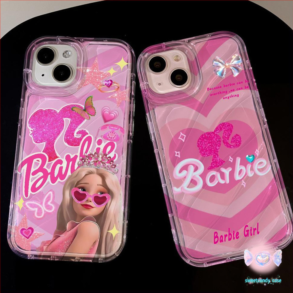 เคสโทรศัพท์ลายเจ้าหญิงตุ๊กตาบาบีสีชมพู เคสน่ารัก For iPhone14 11 12 13 15 Pro Max X XR XS Max 6 7 8 14 16 Plus cover