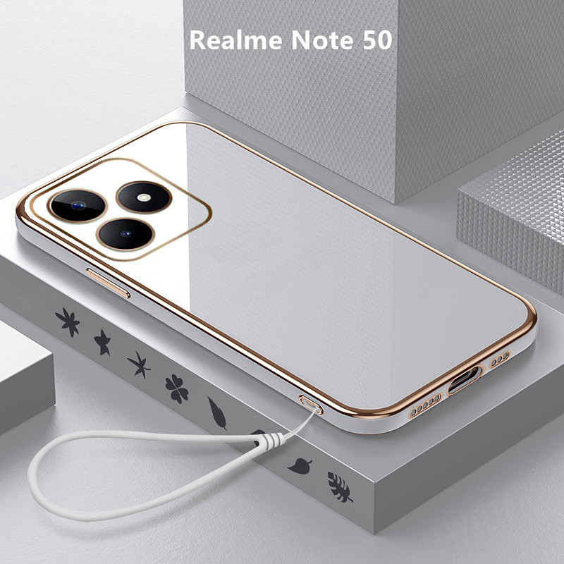 เคส Realme Note 50 case ชุบ Realme Note 50 เคสโทรศัพท์ สีทึบ เคสมือถือ อ่อนนุ่ม เคสเรียวมี Note 50