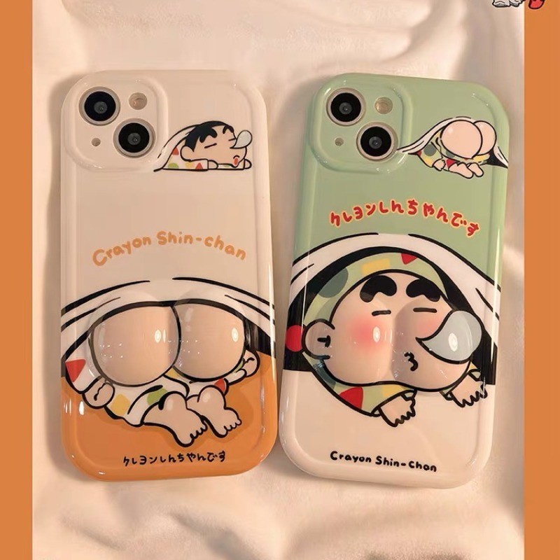 เคสโทรศัพท์มือถือ แบบนิ่ม ลายการ์ตูนชินจัง สําหรับ iPhone 15 14 13 12 11 Pro Max X Xr Xs Max 7 8 Plus