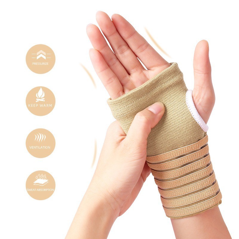 สายรัดข้อมือ ผ้าไนล่อน แบบยืดหยุ่น อุปกรณ์เสริม สําหรับออกกําลังกาย เล่นฟิตเนส โรคข้ออักเสบ