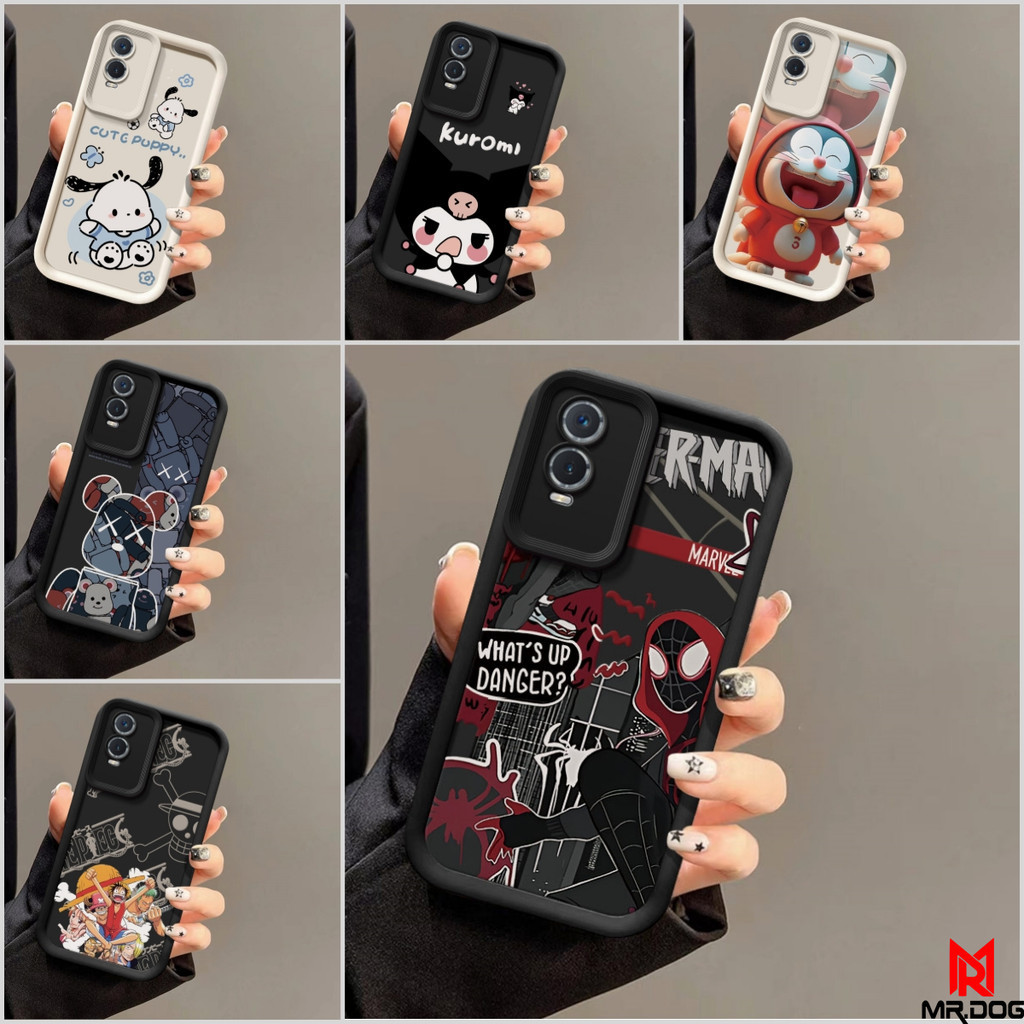 เคส Vivo Y76 Y72 Y52 5G รูปแบบอะนิเมะ TPU Soft ซิลิโคนป้องกันการตกกรณีโทรศัพท์ HTTY