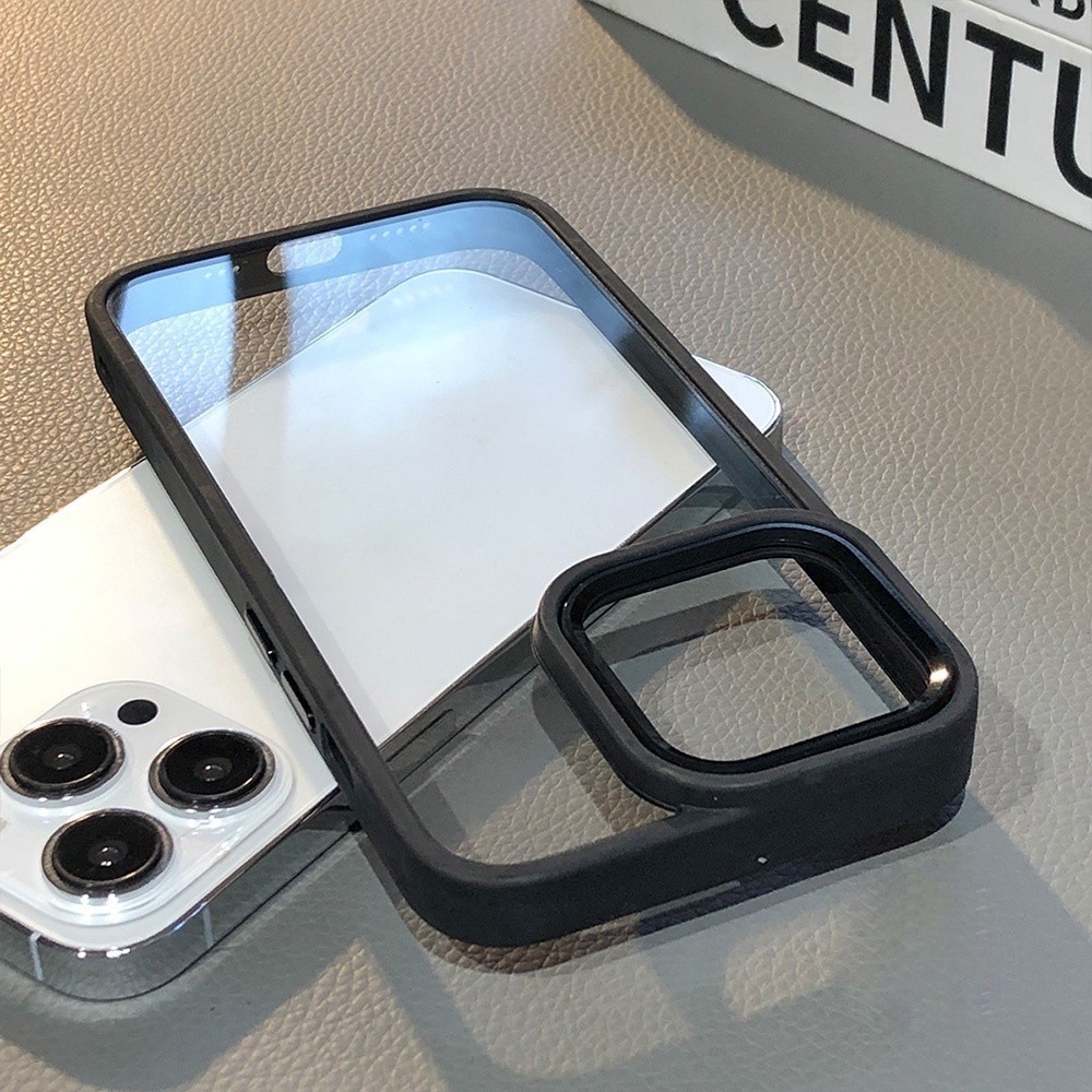 เคสอะคริลิค+HD สำหรับเคสไอโฟน 11 โปรแม็กซ์ For iPhone 15 16 14 12 13 Pro Max 7 8 Plus X XS Max ป้องกันการตก ป้องกันกล้อง