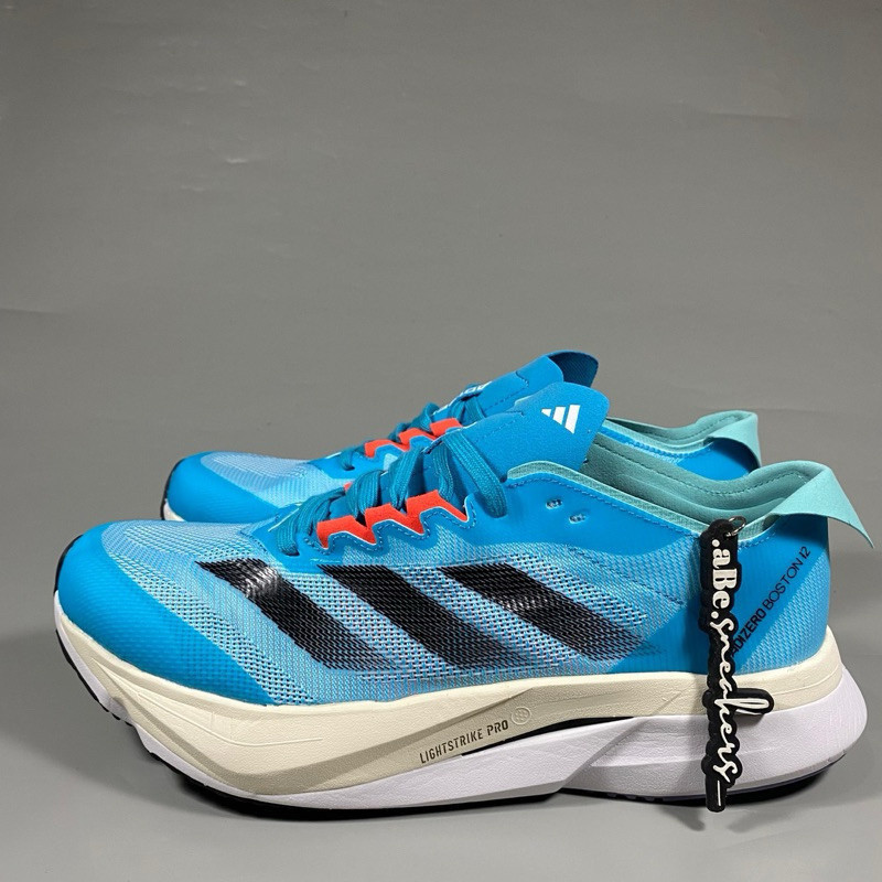 Adidas Adizero Boston 12 รองเท้าผ้าใบ สีฟ้า