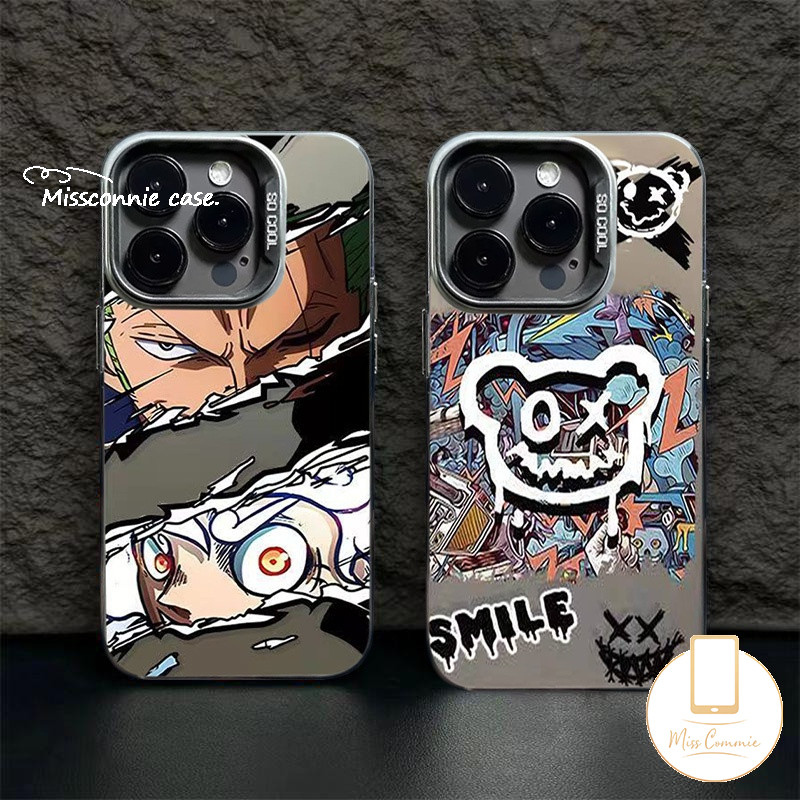 เคสโทรศัพท์มือถือชุบโลหะ ลายการ์ตูนหมี One Piece สําหรับ Vivo Y27 Y11 Y17s Y16 Y20i Y12 Y02 Y22s Y51 Y31 Y20 Y27s Y21 Y33s V27 Y15 Y21s Y12i Y22 Y12s Y35 Y36 V25E Y91 Y30 Y17 Y91C V29
