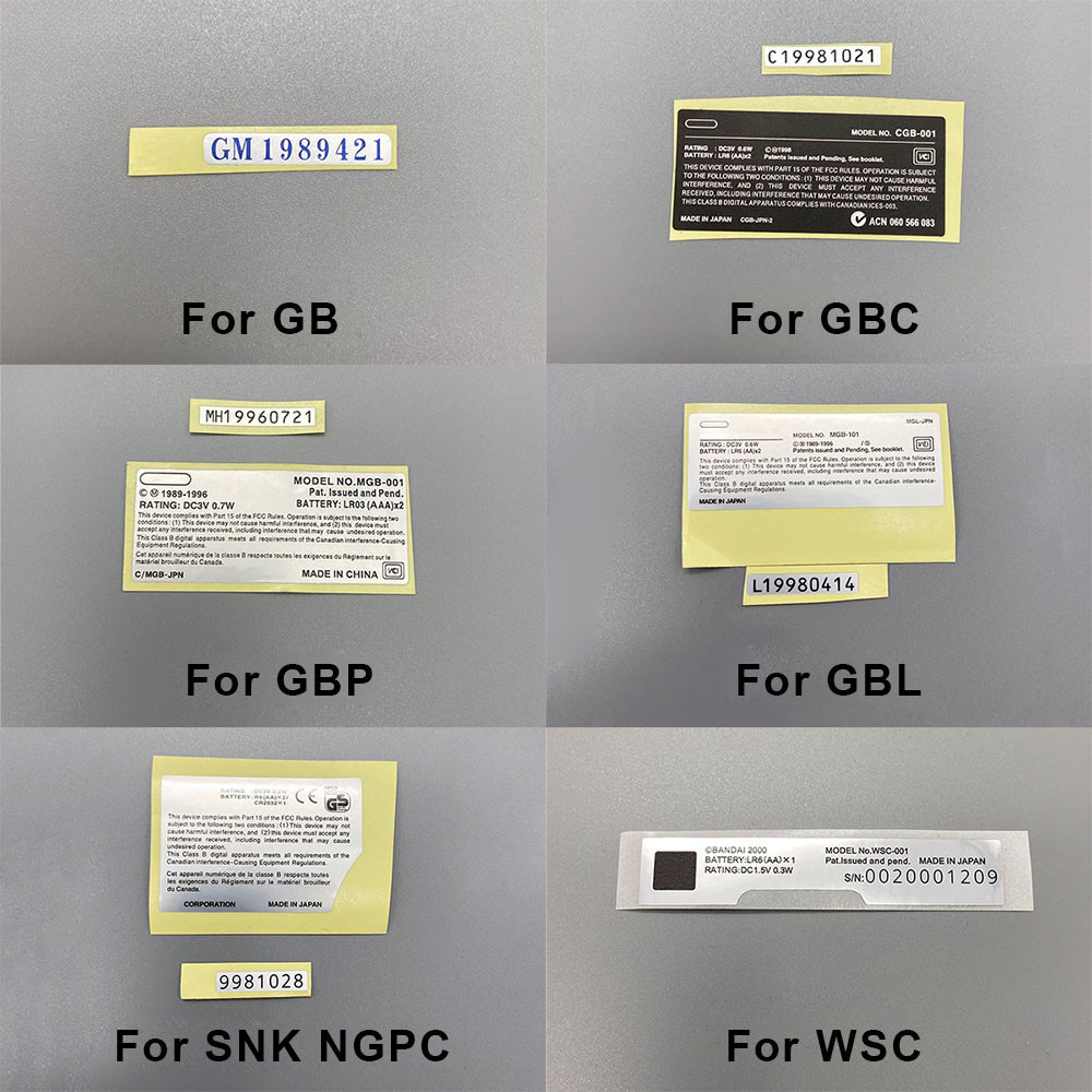Nslikey สติกเกอร์ฉลากเกมคอนโซล แบบเปลี่ยน สําหรับ Gameboy GB GBC GBP GBL SNK NGPC WSC 1 ชิ้น