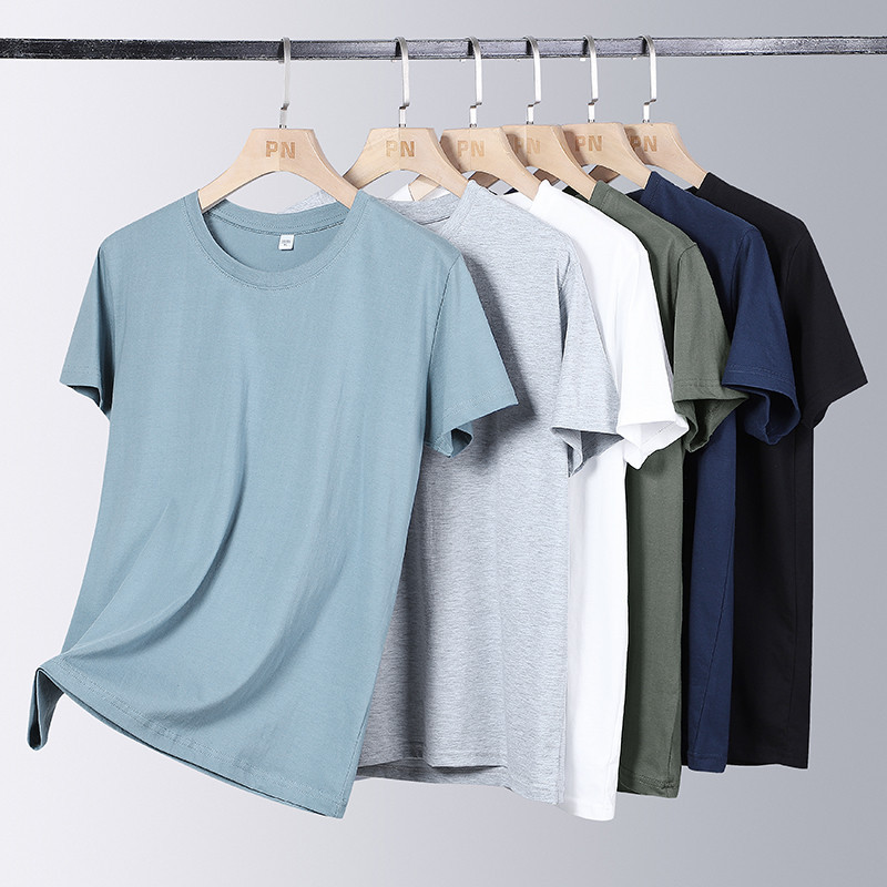 เสื้อยืดผ้าฝ้าย UT สีพื้น ไม่เป็นขุย เป็นมิตรกับผิว เหมาะกับฤดูร้อน สําหรับผู้ชาย