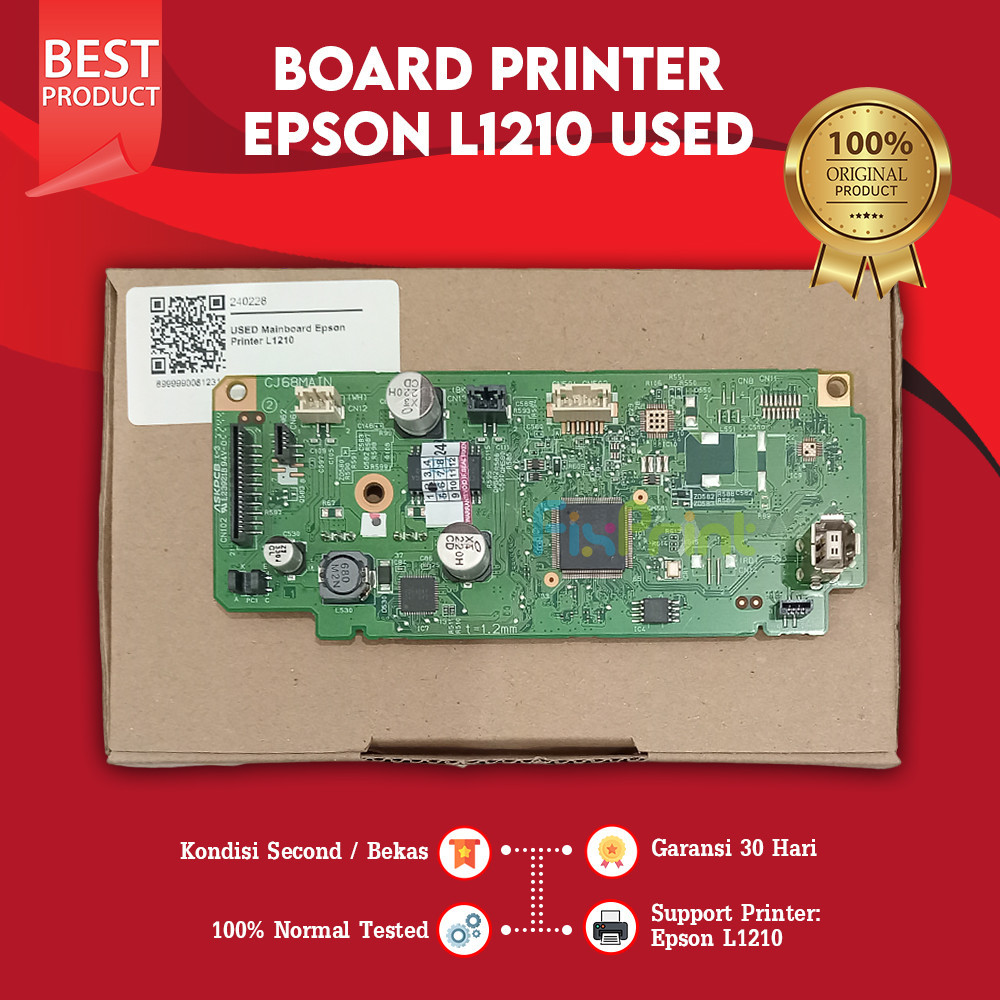 Epson L1210 เมนบอร์ดบอร์ด L 1210 Printer Epson Used ปกติทดสอบ 100% Like New