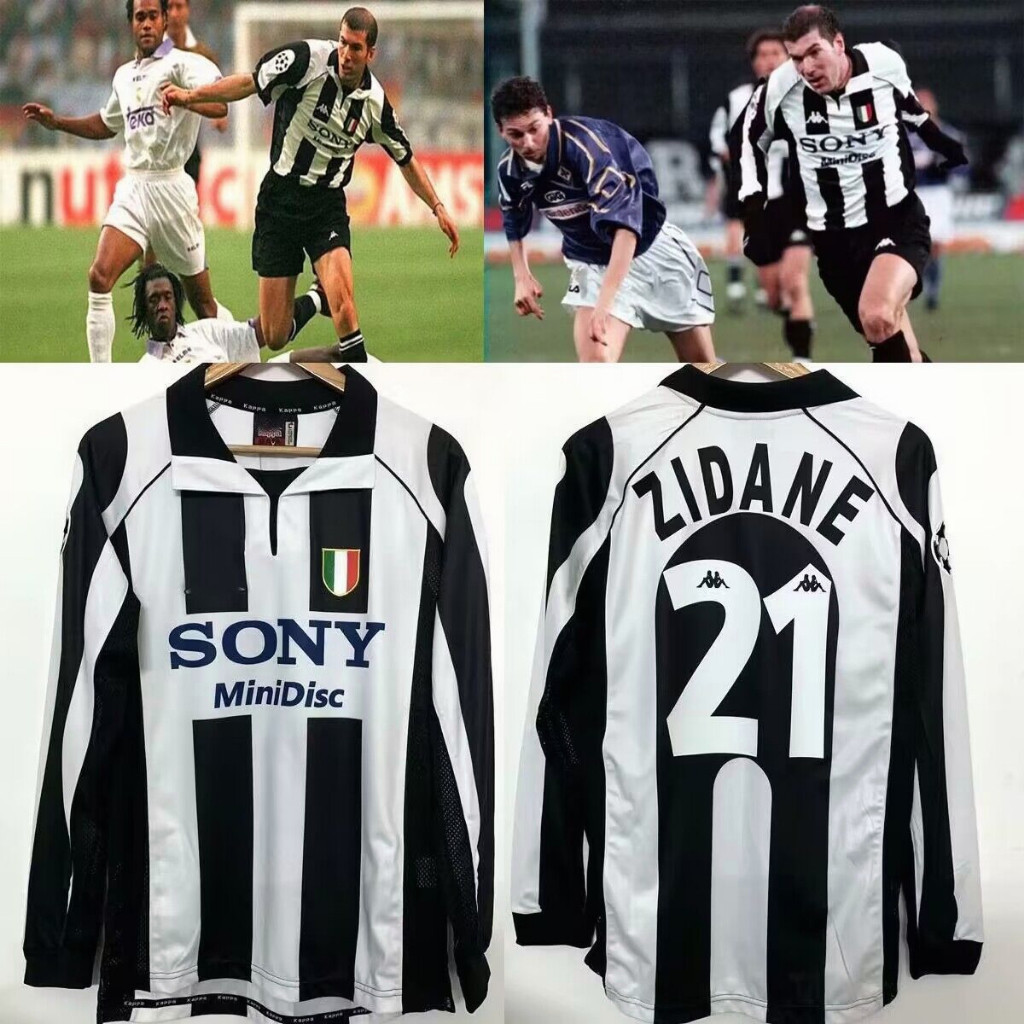 เสื้อกีฬาแขนยาว ลายทีมชาติฟุตบอล Juventus 1997/1998 ชุดเหย้า