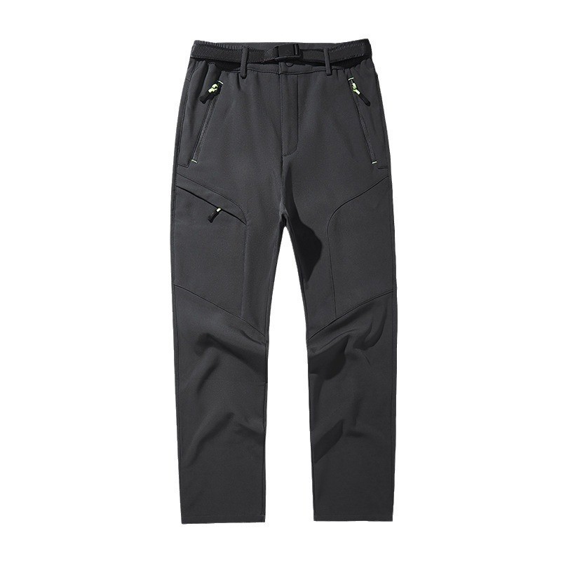 Outdoor Technical Trousers Men's Autumn and Winter Soft Pants Fleece-Lined Thickened Mountaineering 
