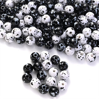 ลูกปัดอะคริลิค ทรงกลม ขนาด 8 มม. 10 มม. สําหรับทําสร้อยคอ สร…