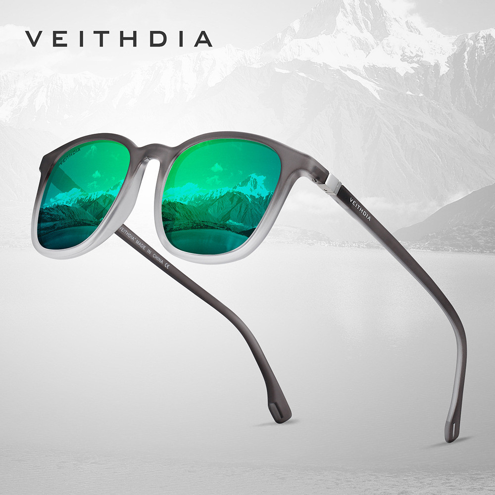 Veithdia แบรนด์กีฬา แว่นตากันแดด เลนส์โพลาไรซ์ polarized วินเทจ แว่นตาขับรถ ผู้ชาย / ผู้หญิง