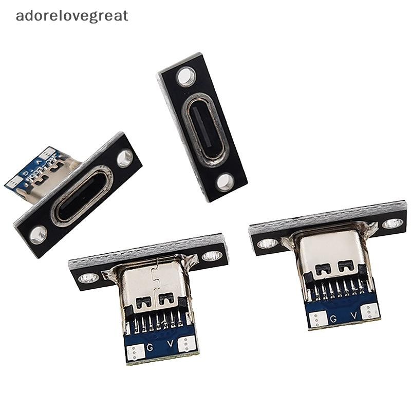 Alt ชาร์จพอร์ต USB Type C ซ็อกเก็ต 2Pin 2P 4P กันน้ํา Strip Line Of Solder Joint หญิงเชื่อมต่อแจ็ค DRG