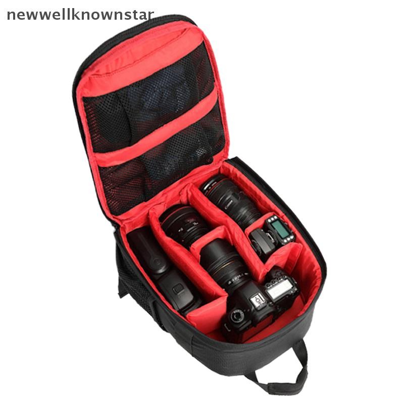 Newwellknownstar กันน้ํา DSLR SLR กล้องนุ่มกระเป๋ากระเป๋าเป้สะพายหลัง Rucksack สําหรับ Canon Nikon Sony CCB