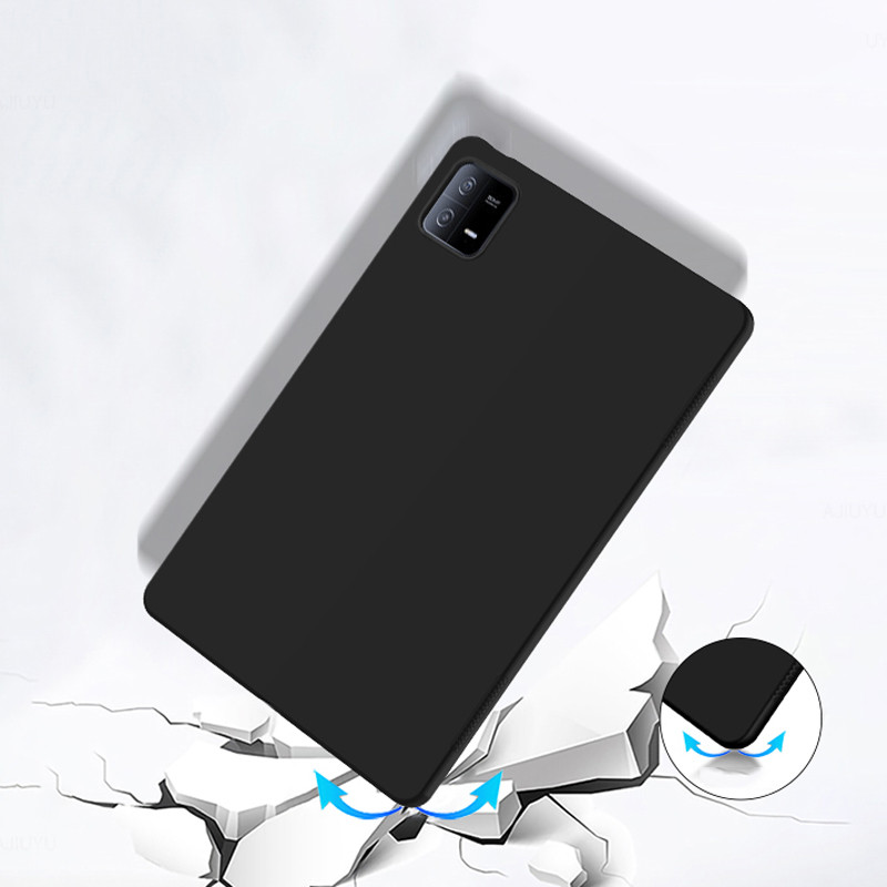 ซิลิโคนกรณีแท็บเล็ตสําหรับ Xiaomi Poco Pad 12.1 Mi Pad 5 6 6S Pro 12.4 11.0 ยืดหยุ่น Soft TPU เปลือกสีดําปกหลังสําหรับ Redmi Pad Pro 12.1 SE 11.0 Pad 10.6 - รูปที่ 2