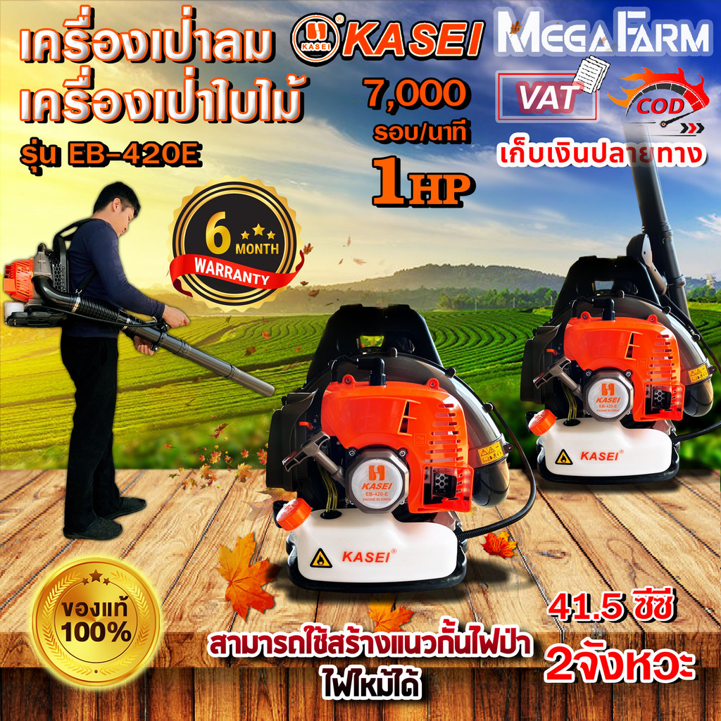 เครื่องเป่าใบไม้ เป่าลม KASEI แบบสะพายหลัง ทำแนวกันไฟ ป้องกันไฟป่า คาไซ เป่าใบไม้ เป่าลม เบนซิน ((มีหลายตัวเลือก))