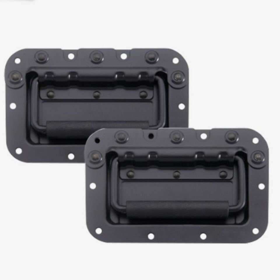 【ซื้อ1แถม1】หูหิ้วลำโพงเหล็กมีสปริง มือจับสปริงเปลือยดำ มือจับสปริงฝัง (ราคาต่อแพ็คจำนวน 2 ตัว) มือจับสปริงฝัง