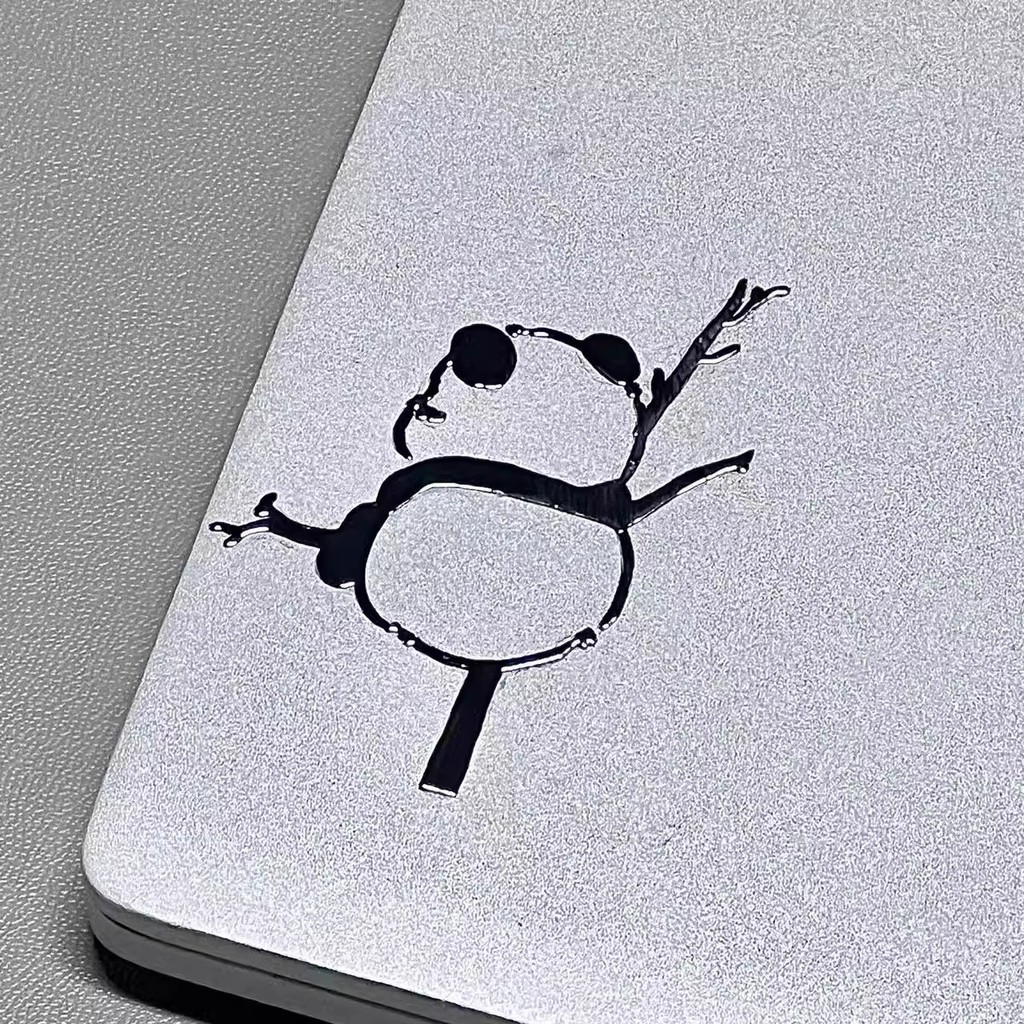 3ง สามมิติน่ารักแพนด้าสติกเกอร์โลหะการ์ตูนสร้างสรรค์สติกเกอร์ตกแต่งกันน้ําระดับไฮเอนด์คอมพิวเตอร์โทรศัพท์มือถือ