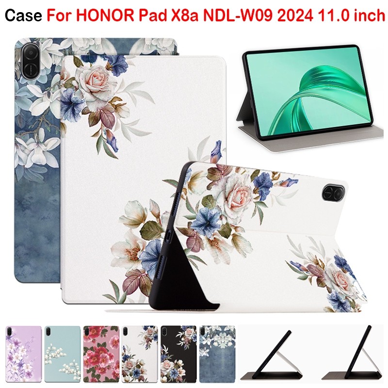 สําหรับ HONOR Pad X8a NDL-W09 2024 11.0 นิ้วแฟชั่น Blooming ดอกไม้แท็บเล็ตกรณี HONOR Pad X8a NDL-W09