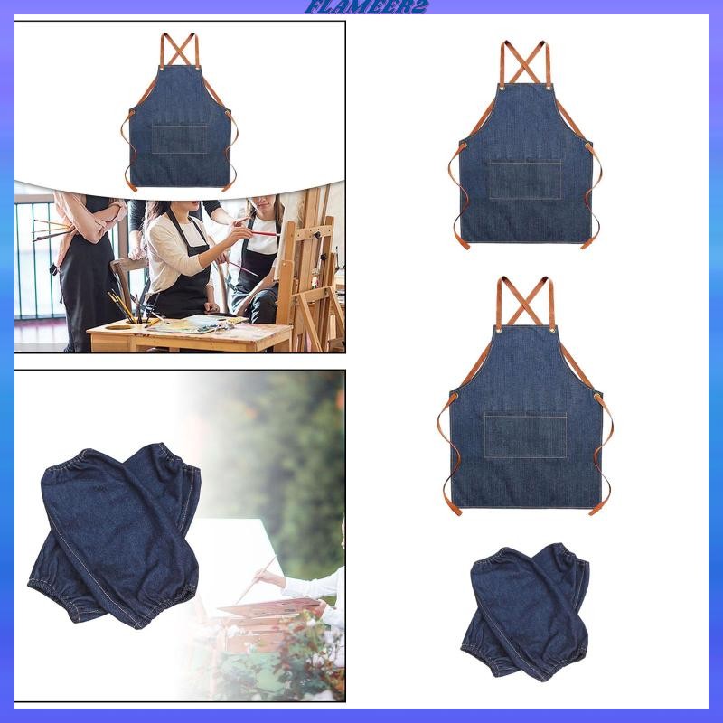 [Flameer2] Chef Apron Kids Multifuntional for Hair Stylist Cafes