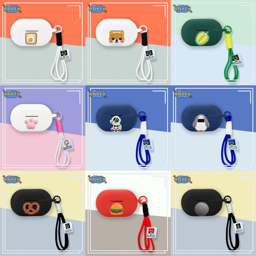 For SoundPEATS PearlClip / SoundPEATS PearlClip Pro Earphone Silicone Case Cute Cat Earbuds Waterproof Shockproof Soft Protective Headphone Cover Headset Skin with Hand Rope