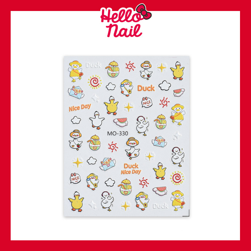 สติ๊กเกอร์ติดเล็บ 5D Duckky เป็ด บีดัค แบบนูน สติ๊กเกอร์แต่งเล็บ Sticker อุปกรณ์ตกแต่งเล็บ