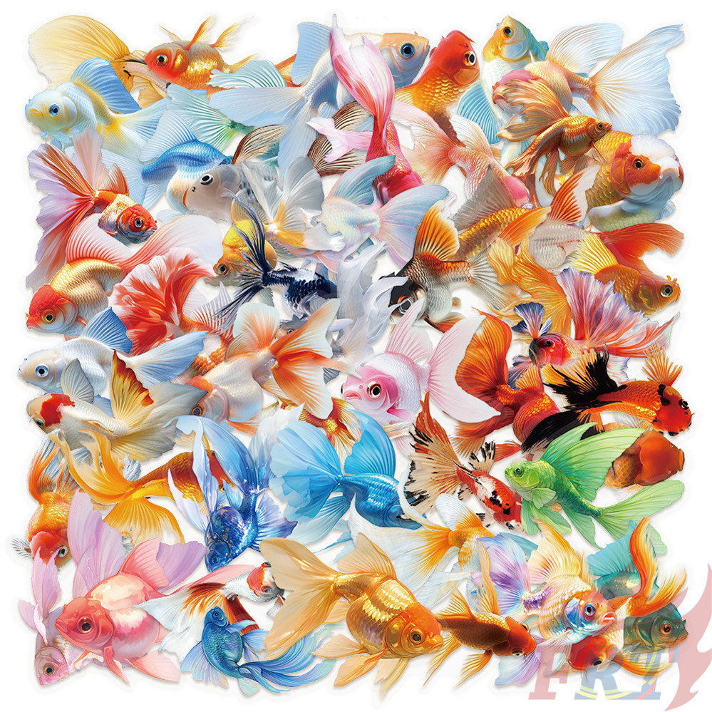 50ชิ้น/เซ็ต ❉ ปลาทอง . สติ๊กเกอร์ PET Rumble Fish ❉ Diy แฟชั่นสติ๊กเกอร์กันน้ํา Doodle สติ๊กเกอร์
