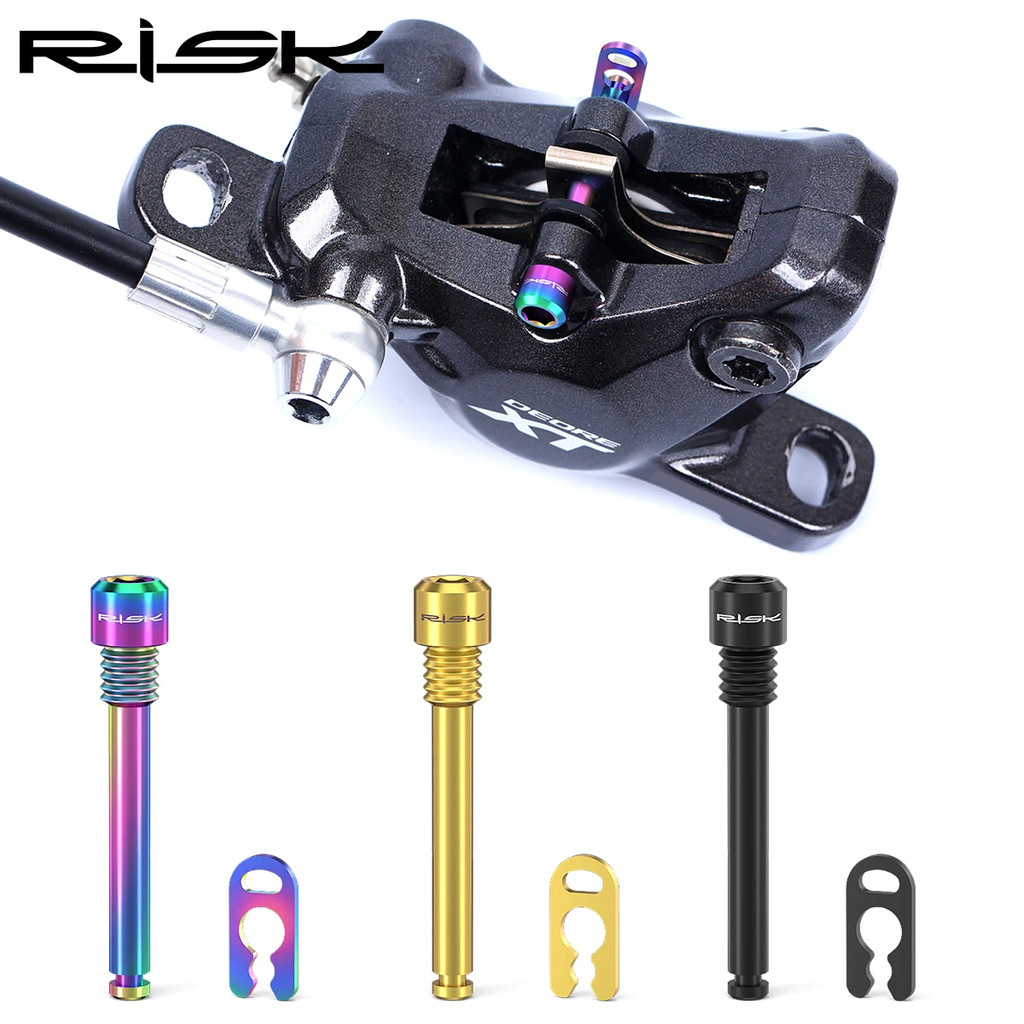 Risk 2pcs M4x26 มม.ไทเทเนียมสลักเกลียวสําหรับไฮดรอลิกแผ่น 4*26 มม.น้ํามันเบรคเกลียวสกรูสําหรับ MTB จักรยาน XT จักรยาน