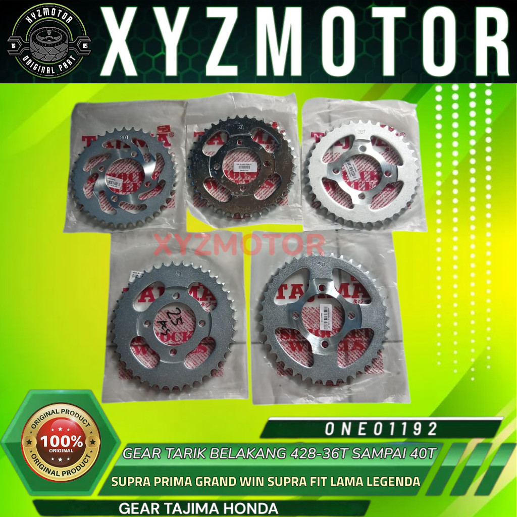REAR PULL GEAR 428-36T 37T 38T 49T 40T SUPRA PRIMA GRAND WIN SUPRA FIT OLD LEGEND