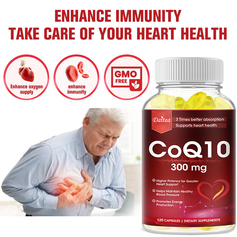 Coq10 อาหารเสริมแคปซูล 300 มก. - การสนับสนุนสุขภาพและพลังงานของหัวใจ - อาหารเสริม CoQ10 สําหรับการสนับสนุนระบบภูมิคุ้มกัน