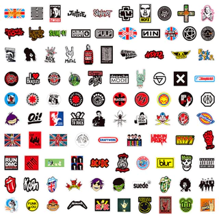 100Pcs/Set ❉ HipHop Punk . Rock Band Series A Stickers ❉ Music Fans Collection DIY Fashion Waterproof Doodle Decals Stickers