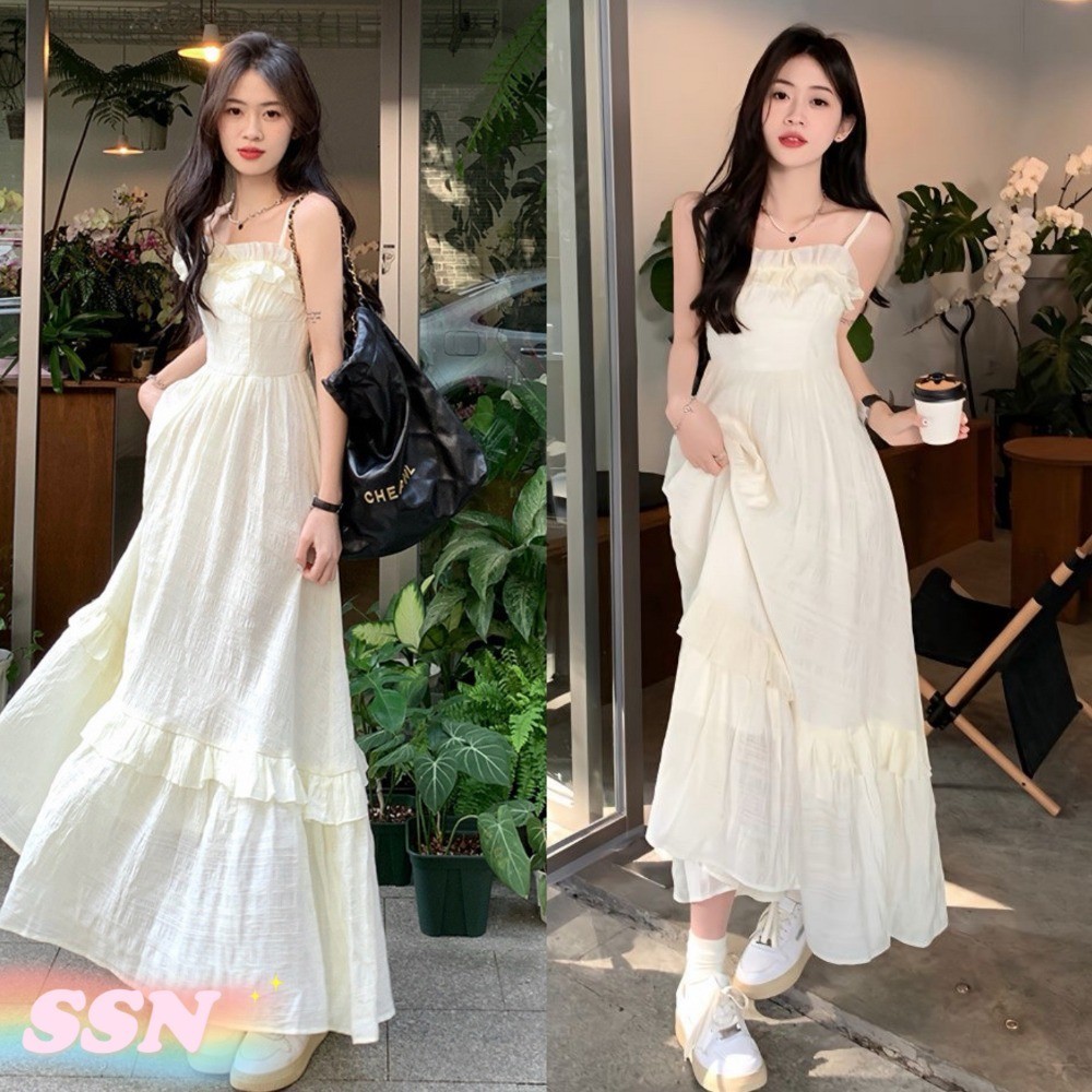 (จัดส่งจากประเทศไทย) กระโปรงยาวทรงสลิมเอวสูงสไตล์หวานฝรั่งเศสแบบใหม่