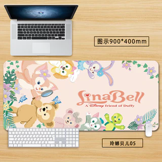 Linabell Kawaii แผ่นรองเมาส์ ลายการ์ตูน Stellalou น่ารัก ขนาดใหญ่ 60x30 ซม. สําหรับคอมพิวเตอร์ตั้งโต๊ะ