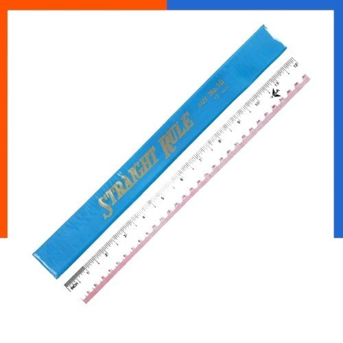 ไม้บรรทัด ใสแบบอ่อนซองฟ้า ตราเครื่องบิน ซองฟ้า 12 นิ้ว No.10 ไม้บันทัด Straight Rule US.Station
