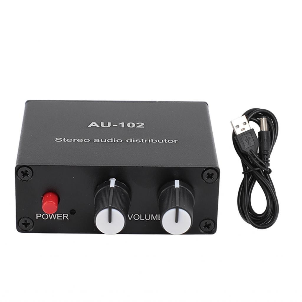 2 Channel Sound Amplifier 1 Input Output 3.5mm Independent Control Stereo