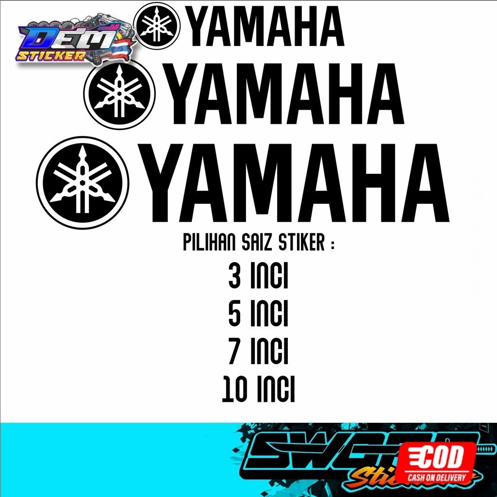 สติ๊กเกอร์โลโก้ YAMAHA / สติ๊กเกอร์ YAMAHA / สติ๊กเกอร์มอเตอร์ไซค์