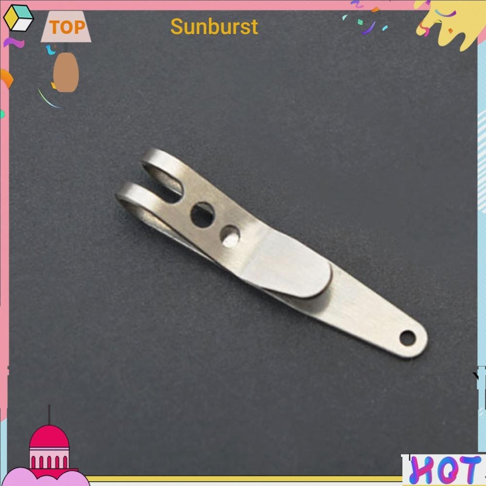 Edc คลิปหนีบเงิน เข็มขัด ที่แขวนกระเป๋า สเตนเลส อเนกประสงค์ [Sunburst11.th]