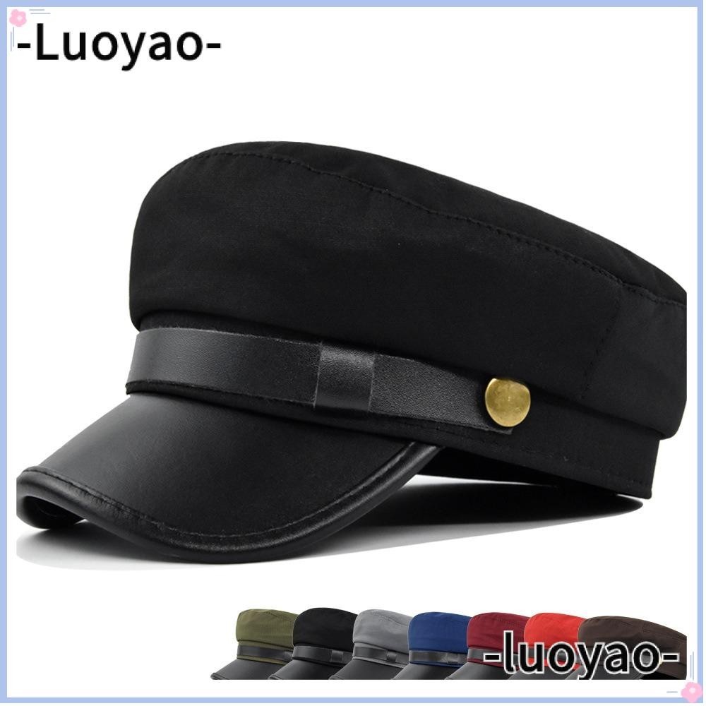 Luoyao หมวกเบเร่ต์ หมวกแก๊ป หมวกแก๊ป แบน แปดเหลี่ยม สไตล์อังกฤษ วินเทจ สําหรับผู้ชาย ผู้หญิง