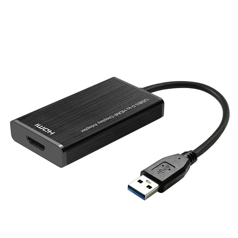สายแปลงสัญญาณ USB 3.0 Port TO HDMI Female Port Display ออกTV HDMI HD TV (สีblack)