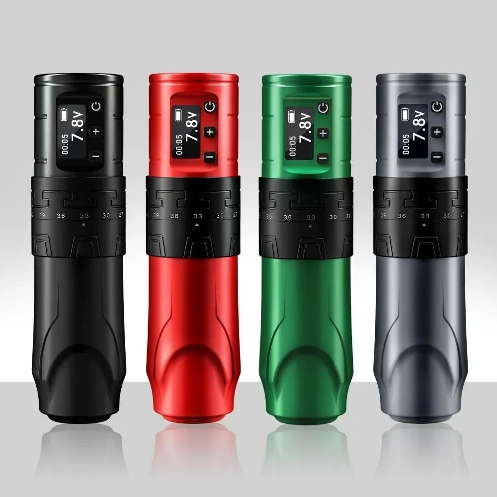 Saber Adjustable 7 Stroke 2.4-4.2mm สามารถเปลี่ยนความยาวได้ไร้สาย หรือลวดแบตเตอรี่ RCA Coreless มอเตอร์รอยสักเครื่องปากกา