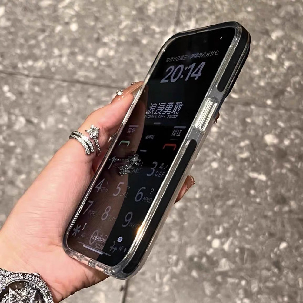 สีม่วงสีชมพูขอบสีเคสโทรศัพท์สําหรับiPhone 17 Pro Max 17 Air 16 Plus 15 14 13 12 11 Pro Maxครอบคลุมเต็มรูปแบบกันกระแทกป้องกันโปร่งใสสีFrosted Soft Cover - รูปที่ 6